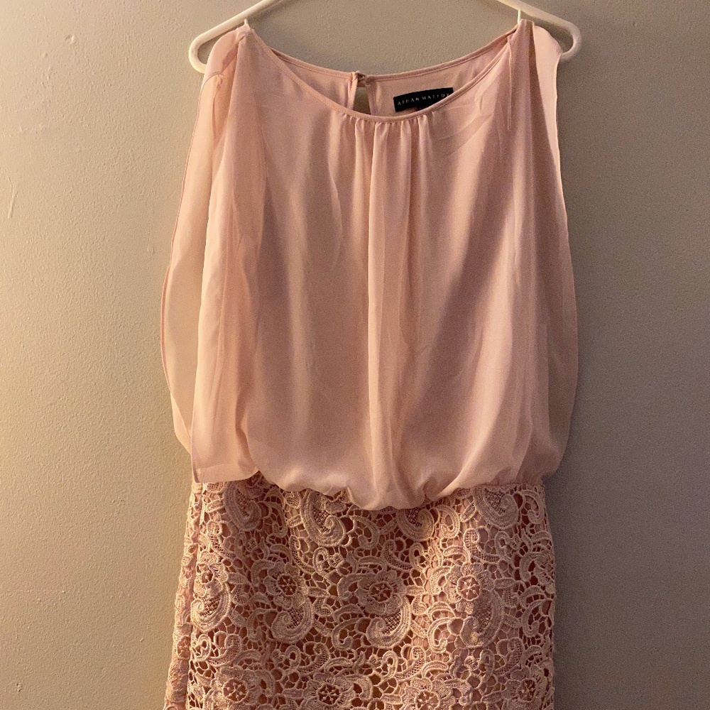 NWT Aidan Mattox Pale Pink Cocktail Dress - Picture 1 of 4